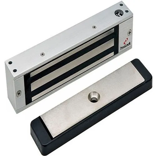 DynaLock 2585-DSM 2500 Series 650 lb Single Bantam Mini Electromagnetic Lock for Outswing Door with Door Status Switch