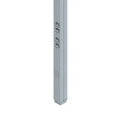 Wiremold 25DTP4DDG Tele-Power Pole with Dedicated Isolated Ground, Designer Gray