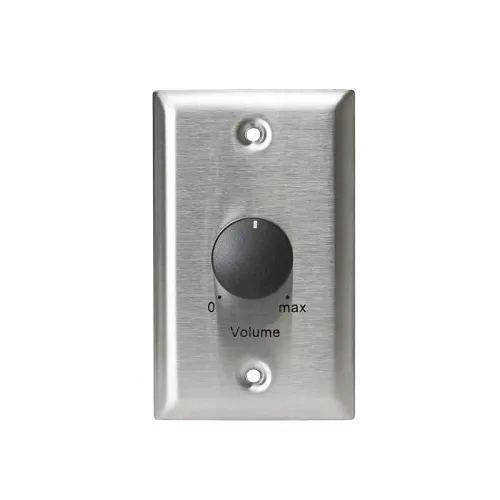 Lowell 25LVC 25W Mono Autoformer Attenuator Volume Control with Rotary Dial, 1-Gang, Stainless Steel