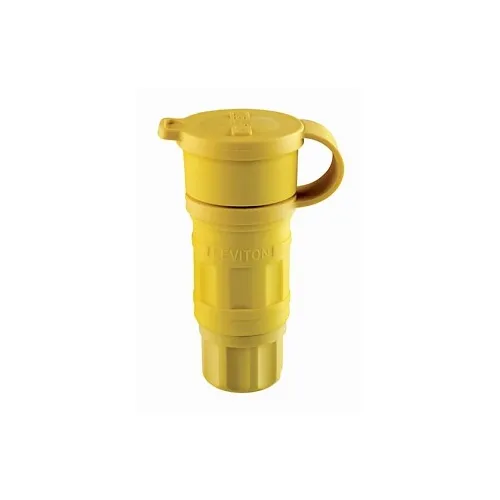 Leviton 25W47 Wetguard Connector Lock 15A 125V, Yellow