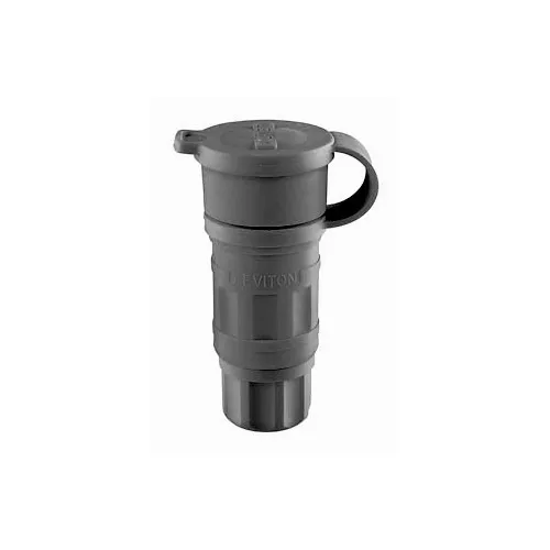 Leviton 25W47-B Wetguard Connector, Lock, 2-Pole, 3-Wire, 15A, 125V