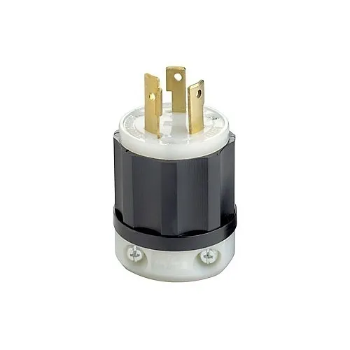 Leviton 2631-PLC Power Plug, L7-30P Locking Plug, 2 Poles, 3 Wires, 30A, 277V