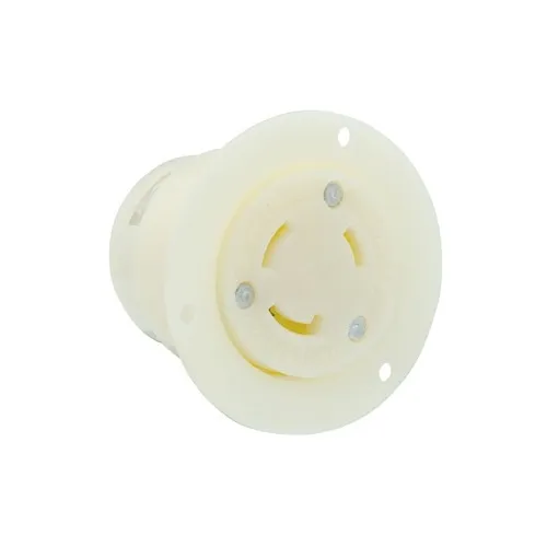 Leviton 2666 Flanged Outlet 30A 125/250V, White