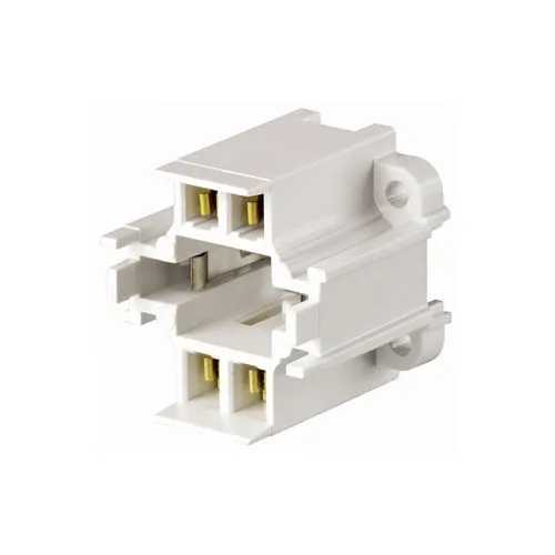 Leviton 26725-419 Compact Fluorescent Lampholder, Vertical, Bottom Screw-Down, 10mm, White