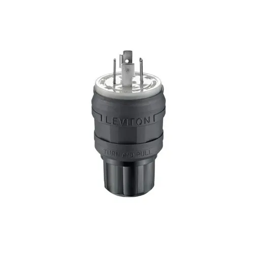 Leviton 26W09-B Weatherproof Plug Locking Non-NEMA  Pole 4 Wire 3 Phase 20A 120/208V