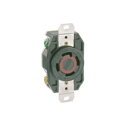 Leviton 2730 Receptacle Lock, -Pole, 4-Wire, 3-Phase, L16-30, 30A, 480V