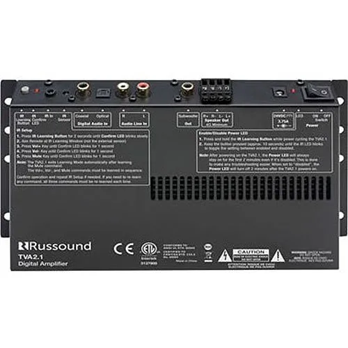 Russound TVA2.1 Digital 2-Channel TV Amplifier with IR Learning and Sub Out