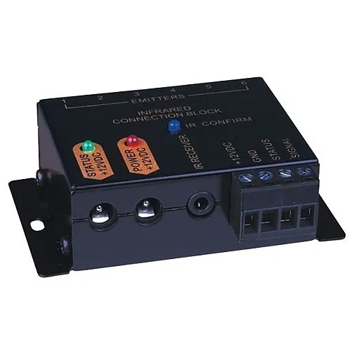 Vanco 280733 One Zone Sources IR Kit with In-Wall Receiver, (1)Connecting Block, (1)In-Wall IR Receiver, (2) Single IR Emitters and (1) 12V DC Power Supply