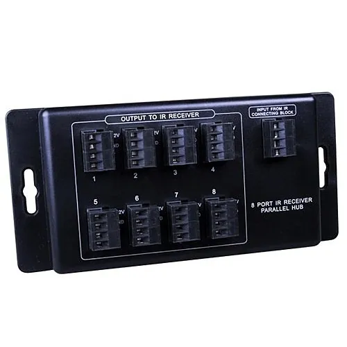 Vanco 280735 Port IR Receiver Hub, Shelf or Wall Mountable, Black