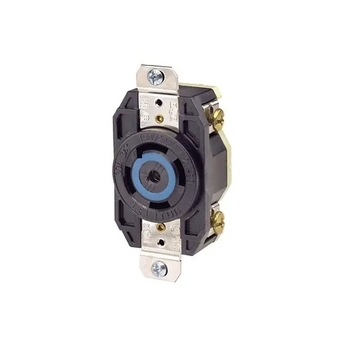 Leviton 2810 Single Receptacle Lock, Grounded, 4-Pole, 5-Wire, 30A, 120/208V