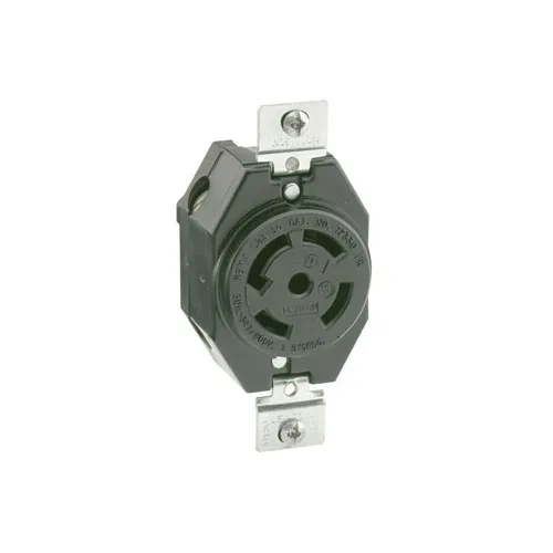 Leviton 2820 Single Receptacle Lock, Grounded, 4-Pole, 5-Wire, 30A, 277/480V