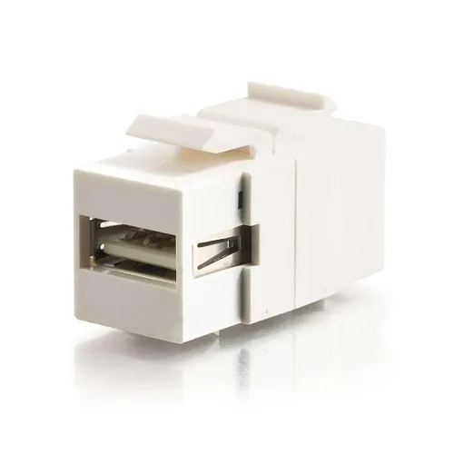C2G 28751 Snap-In USB A/B Female Keystone Insert Module, White