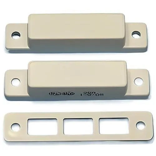 GRI 28A-G Surface Mount Magnetic Reed Switch Set, Closed Loop, Standard Gap up to 1", Concealed Terminals, Gray
