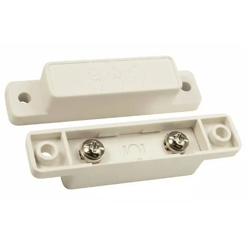GRI 28A Surface Mount Magnetic Reed Switch Set, Closed Loop, Standard Gap up to 1", Concealed Terminals, White