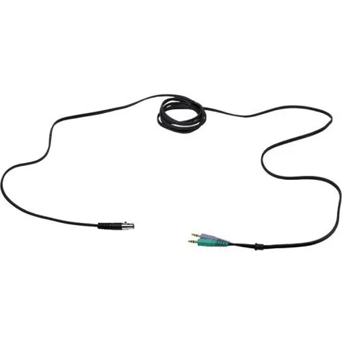 AKG 2955H00480 MK HS MiniJack Headset Cable with Connectors, 3.5mm (9.8'), Black