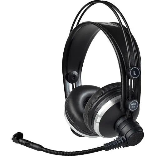 AKG 2955X00280 HSC171 Professional On-Ear Headset with Condenser Microphone, Black