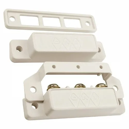 GRI 29CXWG-W 29 Series Surface Mount Magnetic Reed Switch Set, Extra Wide Gap, Open/Closed, SPDT, C, White