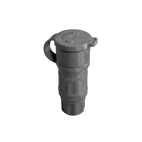 Leviton 29W47-B Wetguard Watertight Locking Plug, Black