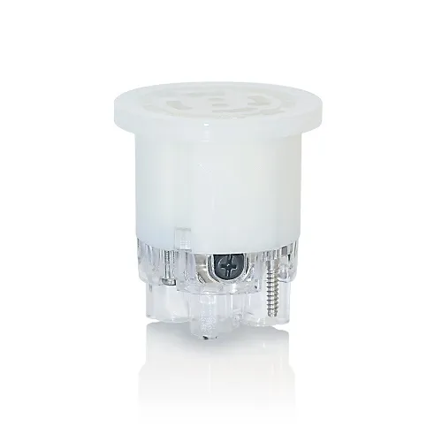 Leviton 29W76-IN Insert Wallplate Ground Locking Connector, 3-Phase, 3-Pole, 4-Wire, 30A, 480V