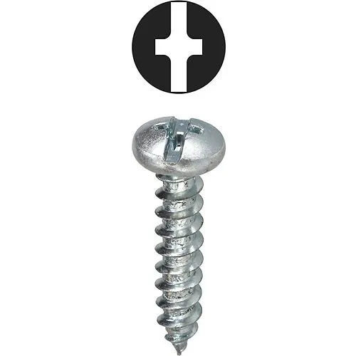 Dottie 2WS612 #6 1/2" Phillips/Slotted Pan Head Sheet Metal Screw, 100-Pack