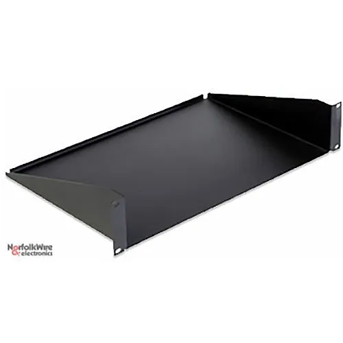 Kendall Howard 3000-1-002-02 12" Economy Rack Shelf, 2U, Black