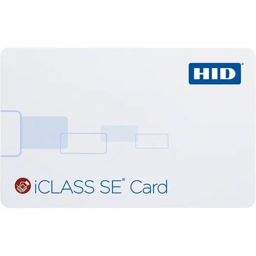 HID 3000PGGMH iCLASS 2k SE Card, SIO Programmed, Glossy Front and Back, Sequential Matching Encoded/Printed (Inkjetted), Horizontal Slot Punch, White