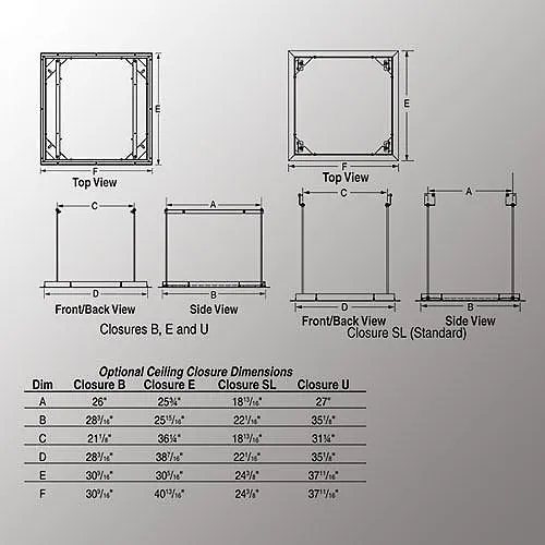 Draper 300291 Lift Sl Series Ceiling Closure Panel