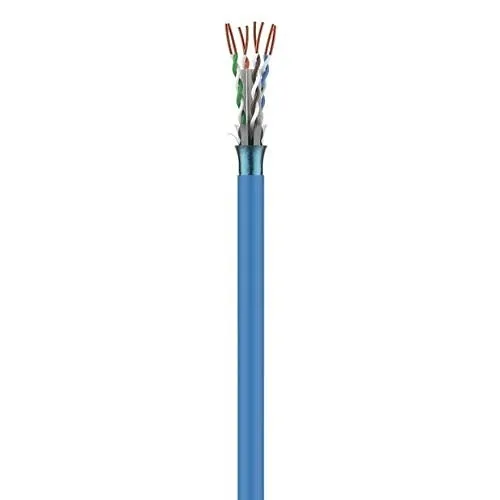 Proterial Cable 30233-8-BL4 23AWG 8-Conductors 4-Pair Supra 10G Indoor Shielded CAT6A F/UTP Plenum Cable, Blue, Reel, 1000'