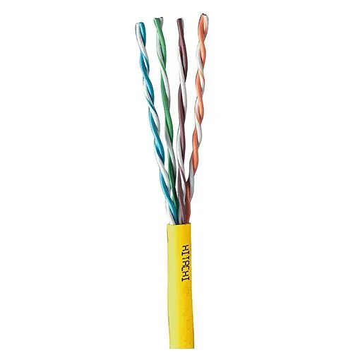 Proterial Cable 30237-8-YE2 ECO CAT6 Plenum Cable, 23/4 Solid BC, UTP, CMP, 1000' (304.8m), Reelex Box, Yellow