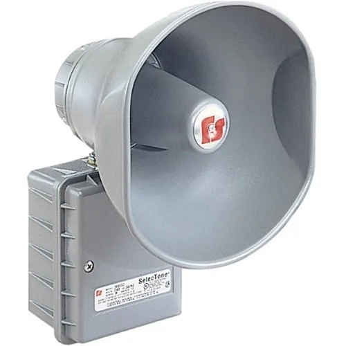 Federal Signal 302GC-024 Indoor/Outdoor Speaker 30 RMS, 1-Way, 24V AC/DC, Gray