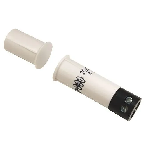 GRI 3030-TWG-W 3/8" Press Fit Recessed Switch Set, 1" Wide Gap, 5W, 175VDC, 0.25A, Open Loop, N/C, and Screw Terminals, White