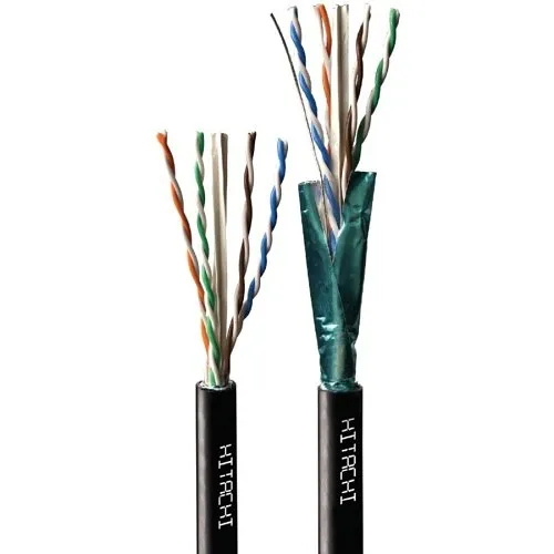 Proterial Cable 30315-8-BK3 CAT6 DryBit Indoor/Outdoor Plenum Cable, 23/4 Solid BC, UTP, CMP, FUTP, 1000' (304.8m), Reel, Black