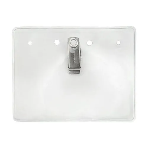 Brady ID 304-BC Clear Vinyl Horizontal Badge Holder, 4"x3"