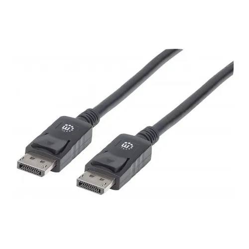 Manhattan 307116 Displayport Monitor Cable, DisplayPort Male / DisplayPort Male, 2m (6.6'), Black