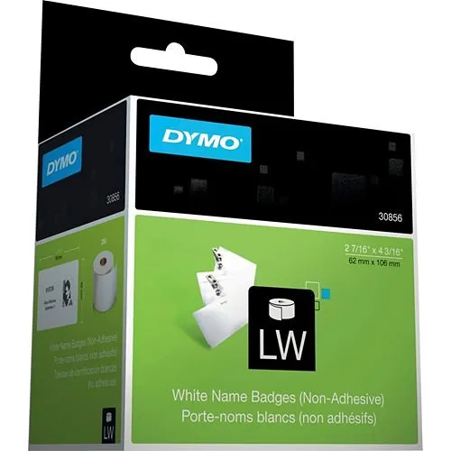 DYMO 30856 Non-Adhesive Labelwriter Name Badge Labels