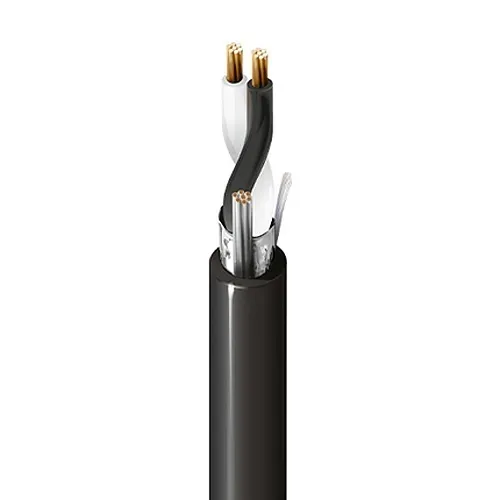 Belden 3090A 0102500 UL Instrumentation Cable, 1 Pair 16AWG (7x24) Bare Copper, Black, Reel, 500'