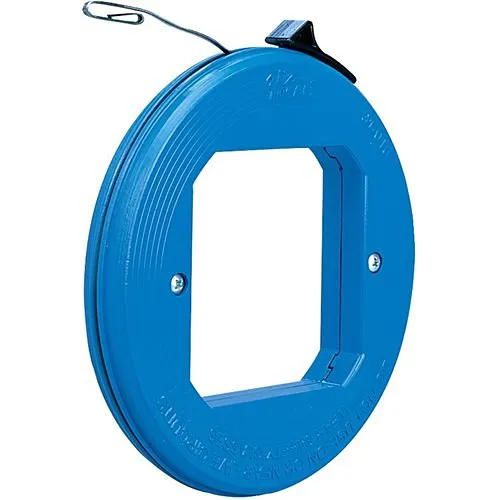 IDEAL 31-010 Blued-Steel Fish Tape with Formed Hook and Thumb-Winder Case, 50'