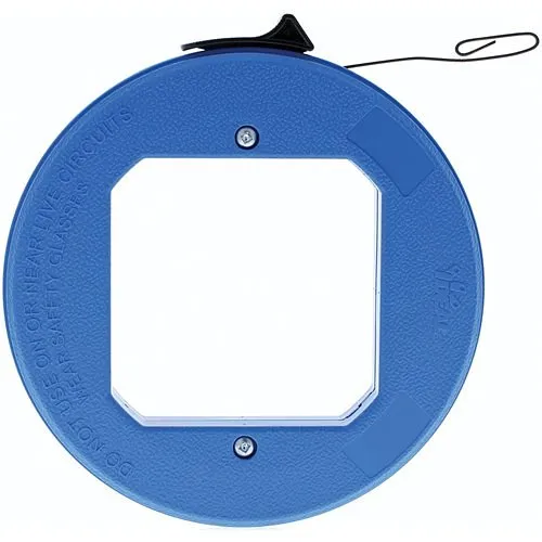 IDEAL 31-010 50 ft Blued-Steel Fish Tape with Formed Hook & Thumb-Winder Case