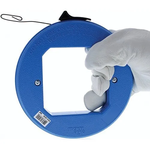 IDEAL 31-010 50 ft Blued-Steel Fish Tape with Formed Hook & Thumb-Winder Case