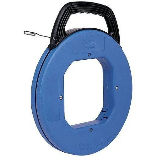 IDEAL 31-057 Blued-Steel Fish Tape with Formed Hook and Tuff-Grip Pro Case, 240'