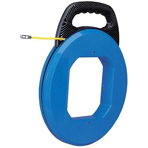 IDEAL 31-065 S-Class Fiberglass Fish Tape with Metal Eyelet and Tuff-Grip Pro Case, 200'