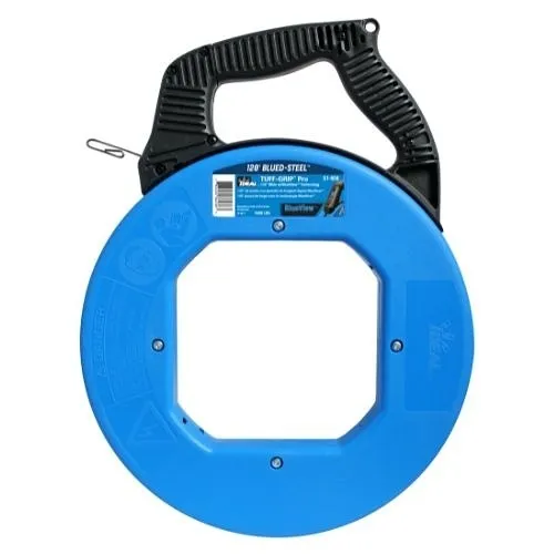 IDEAL 31-656 Blued Steel Fishtape with Blueview Display, 120'