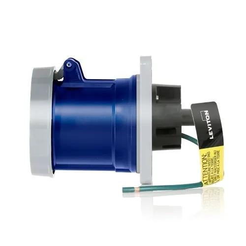 Leviton 3100R6WLEV 100A Pin and Sleeve Receptacle, Blue