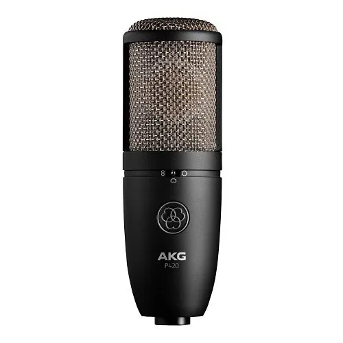 AKG P420 Large High Performance Dual-Capsule Multipattern Condenser Microphone, Black