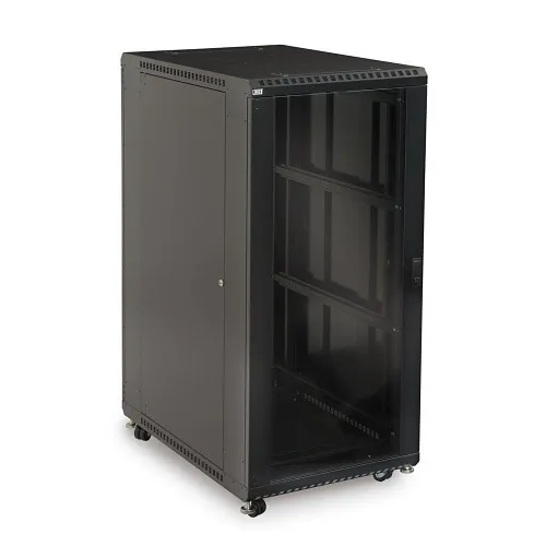 Kendall Howard 3103-3-001-27 27U LINIER Server Cabinet with Glass Doors, 36" Depth, CRS, Medium Texture Black