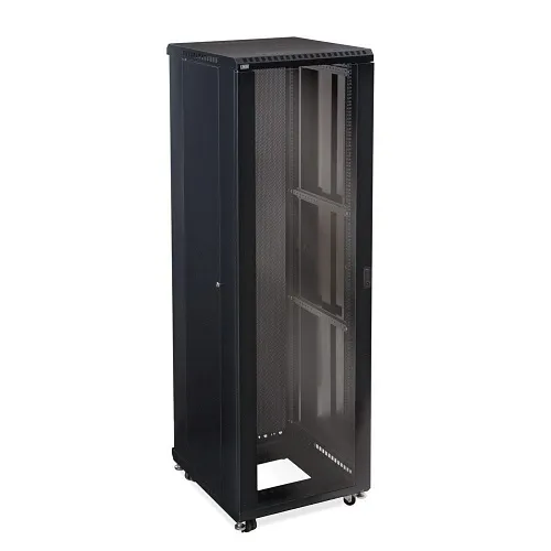 Kendall Howard 3103-3-024-42 42U LINIER Server Cabinet with Glass Doors, 24" Depth, CRS, Medium Texture Black