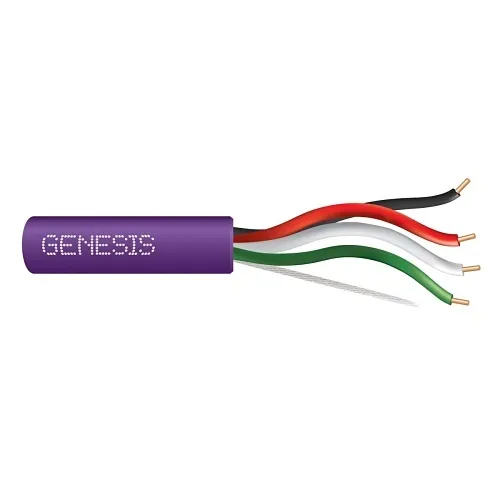 Genesis 31031110 22/4 Solid Unshielded Cable, Plenum, CMP, FT6, 1000' (304.8 m) Pull Box, Purple