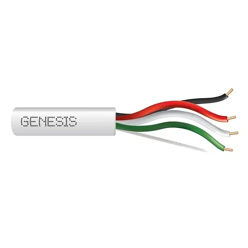 Genesis 31031112 22/4 Solid Unshielded Cable, Plenum, CMP, FT6, 1000' (304.8 m) Pull Box, Natural