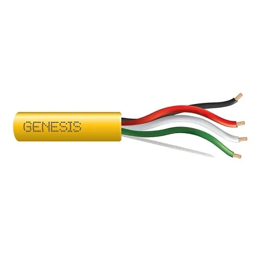 Genesis 31041102 22/4 Stranded Unshielded Cable, Plenum, CMP, FT6, 1000' (304.8 m) Pull Box, Yellow