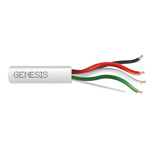 Genesis 31045512 22/4 Stranded Unshielded Cable, Plenum, CMP, FT6, 500' (152.4 m) Pull Box, Natural